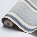 IPALA STRIPE VINYL OCEAN Schumacher Wallpaper wallpaper - SKU 5015801
