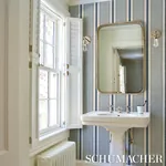 IPALA STRIPE VINYL OCEAN Schumacher Wallpaper wallpaper - SKU 5015801