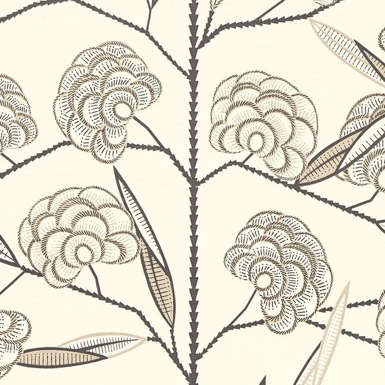 Schumacher JACOB'S TREE wallpaper, color BLACK & CREAM, SKU 5015031