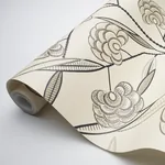 JACOB'S TREE - BLACK & CREAM Schumacher Wallpaper | Wallpape JACOB'S TREE BLACK & CREAM Schumacher Wallpaper wallpaper - SKU 5015031