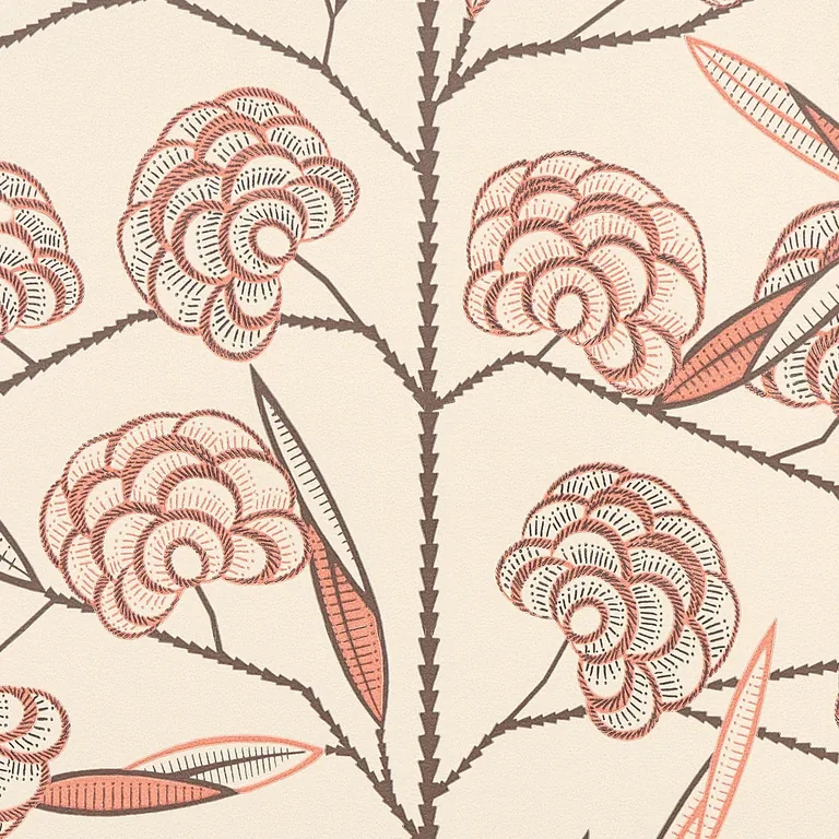 Schumacher JACOB'S TREE wallpaper, color OLD ROSE, SKU 5015030