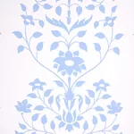JAIPUR MUGHAL FLOWER - BLUE Schumacher Wallpaper | Wallpaper JAIPUR MUGHAL FLOWER BLUE Schumacher Wallpaper wallpaper - SKU 5014460