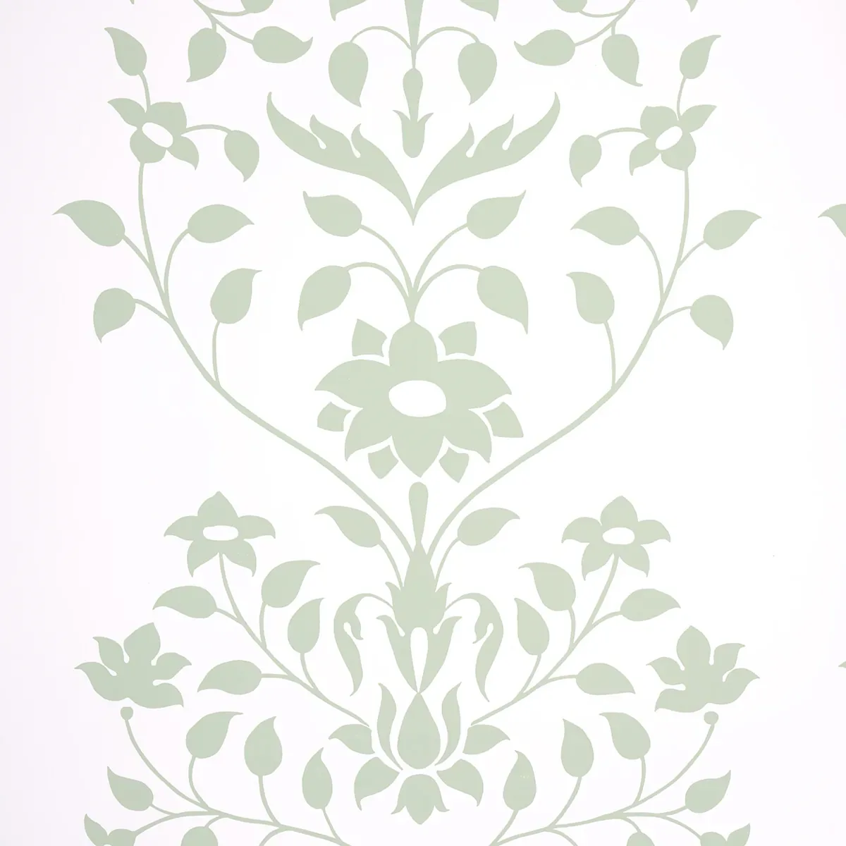 JAIPUR MUGHAL FLOWER GREEN Schumacher Wallpaper wallpaper - SKU 5014461