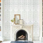 JAIPUR MUGHAL FLOWER - GREEN Schumacher Wallpaper | Wallpape JAIPUR MUGHAL FLOWER GREEN Schumacher Wallpaper wallpaper - SKU 5014461