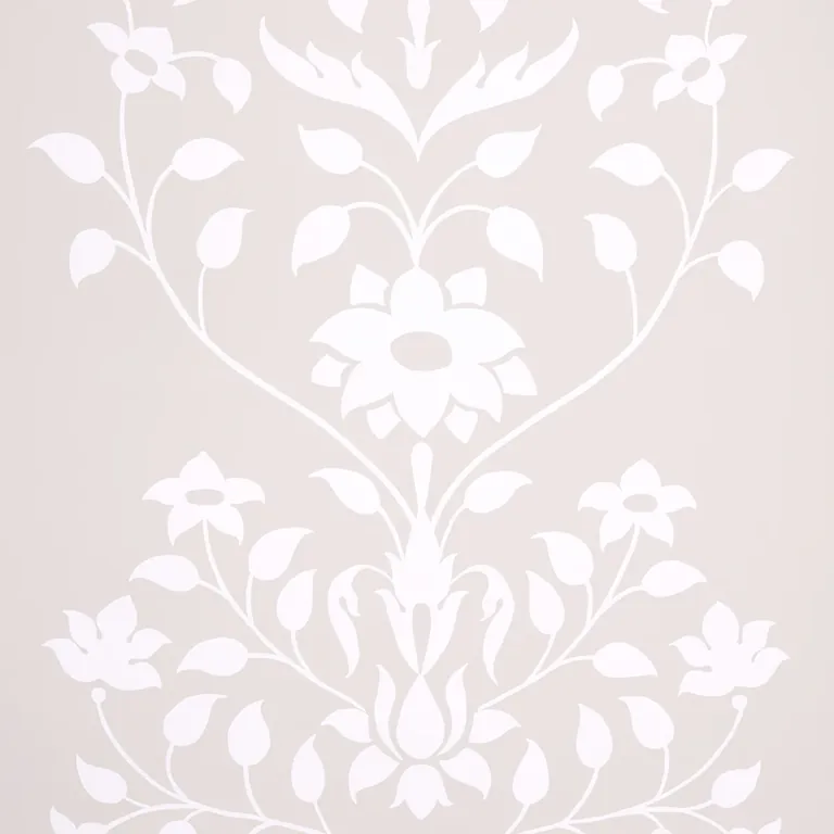 Schumacher JAIPUR MUGHAL FLOWER wallpaper, color NEUTRAL, SKU 5014462