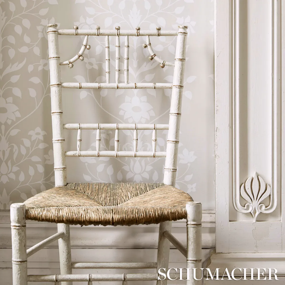 JAIPUR MUGHAL FLOWER - NEUTRAL Schumacher Wallpaper | Wallpa JAIPUR MUGHAL FLOWER NEUTRAL Schumacher Wallpaper wallpaper - SKU 5014462