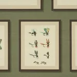 JAMIE'S TROPHIES SISAL FOREST GREEN Schumacher Wallpaper wallpaper - SKU 5017000