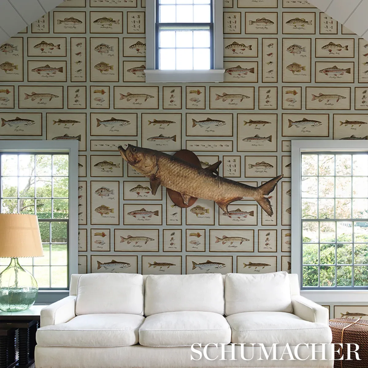 JAMIE'S TROPHIES SISAL - SKY Schumacher Wallpaper | Wallpape JAMIE'S TROPHIES SISAL SKY Schumacher Wallpaper wallpaper - SKU 5017002