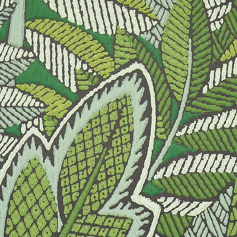 JAPURA FOREST - GREEN Schumacher Wallpaper | Wallpaper Twins JAPURA FOREST GREEN Schumacher Wallpaper wallpaper - SKU 5012661
