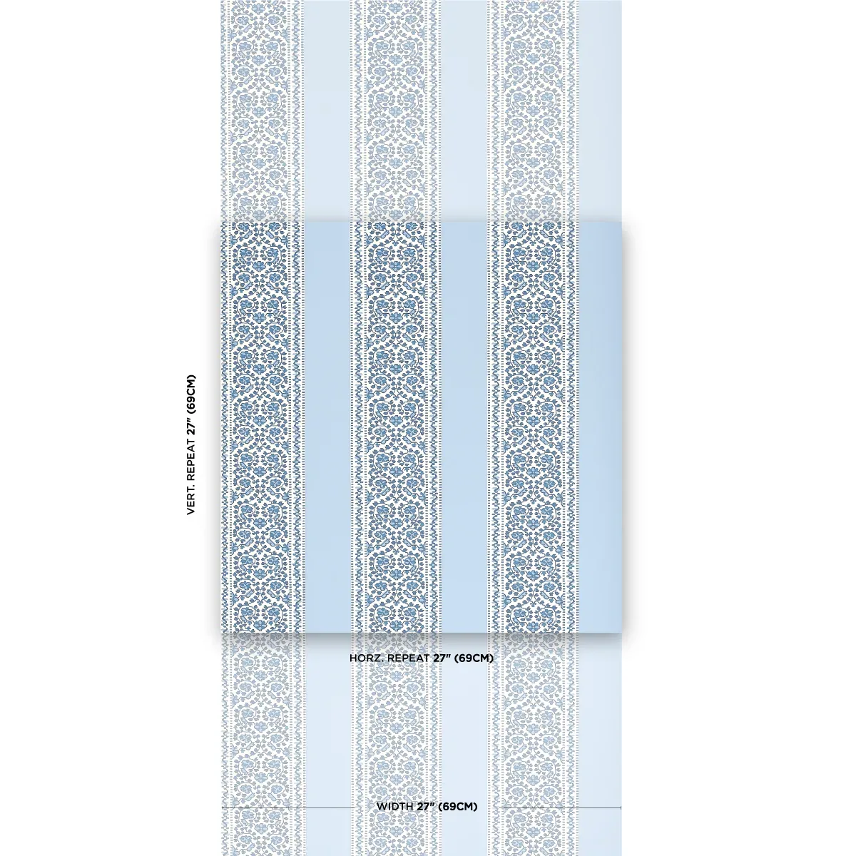 JASMINE INDIGO Schumacher Wallpaper wallpaper - SKU 5014340