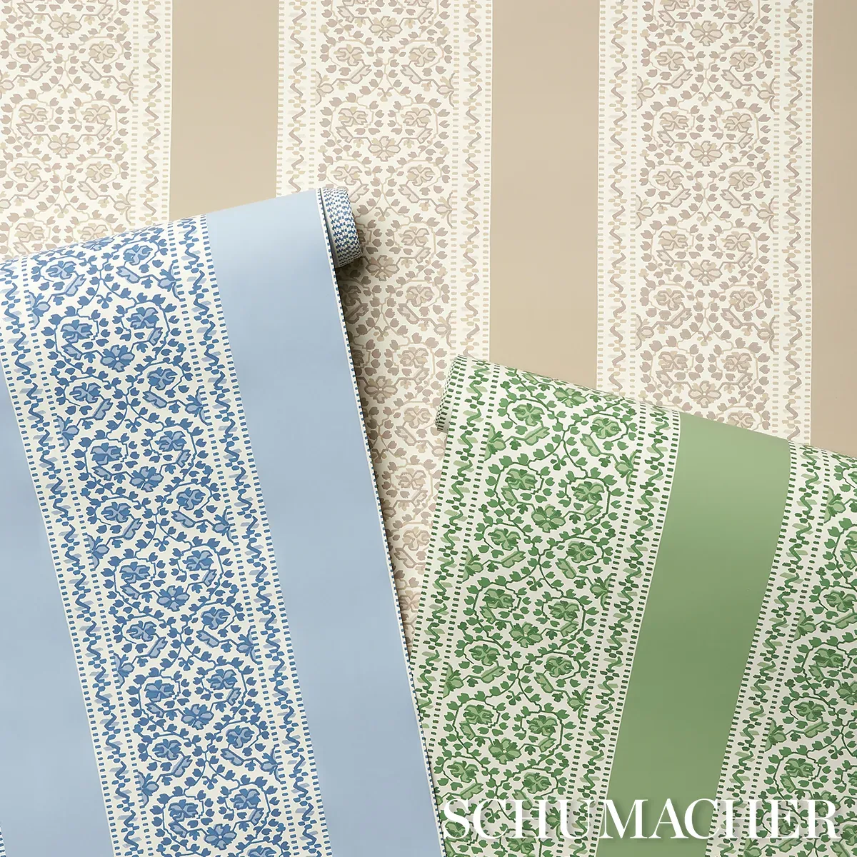 JASMINE INDIGO Schumacher Wallpaper wallpaper - SKU 5014340