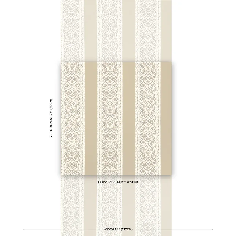 Schumacher JASMINE wallpaper, color NEUTRAL, SKU 5014342