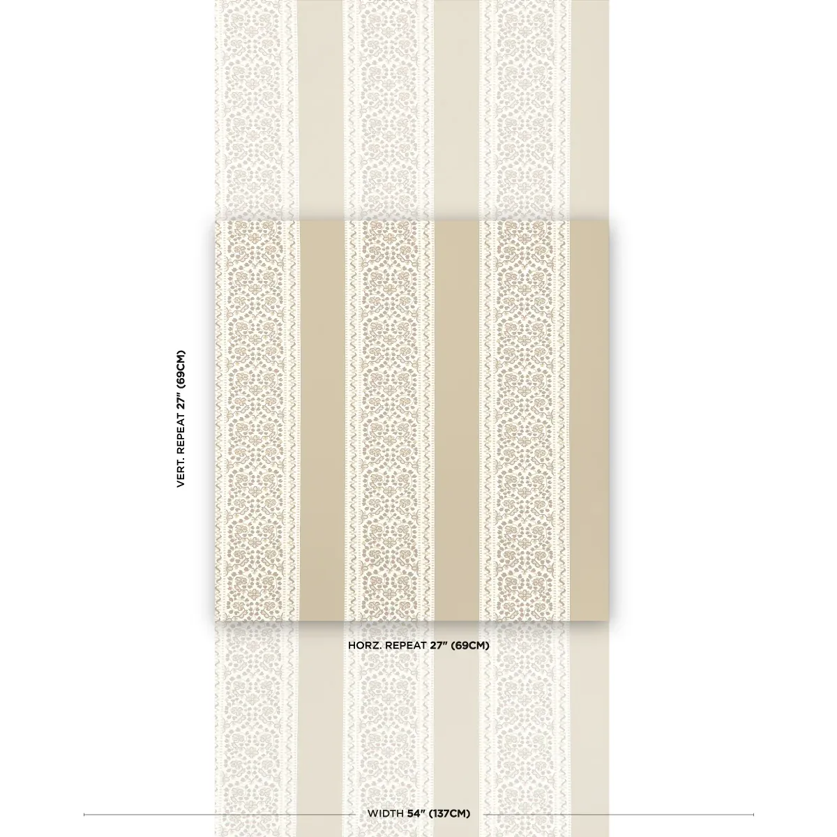 JASMINE NEUTRAL Schumacher Wallpaper wallpaper - SKU 5014342
