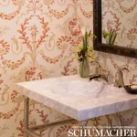 JESTER ARABESQUE GRISAILLE Schumacher Wallpaper wallpaper - SKU 5004110