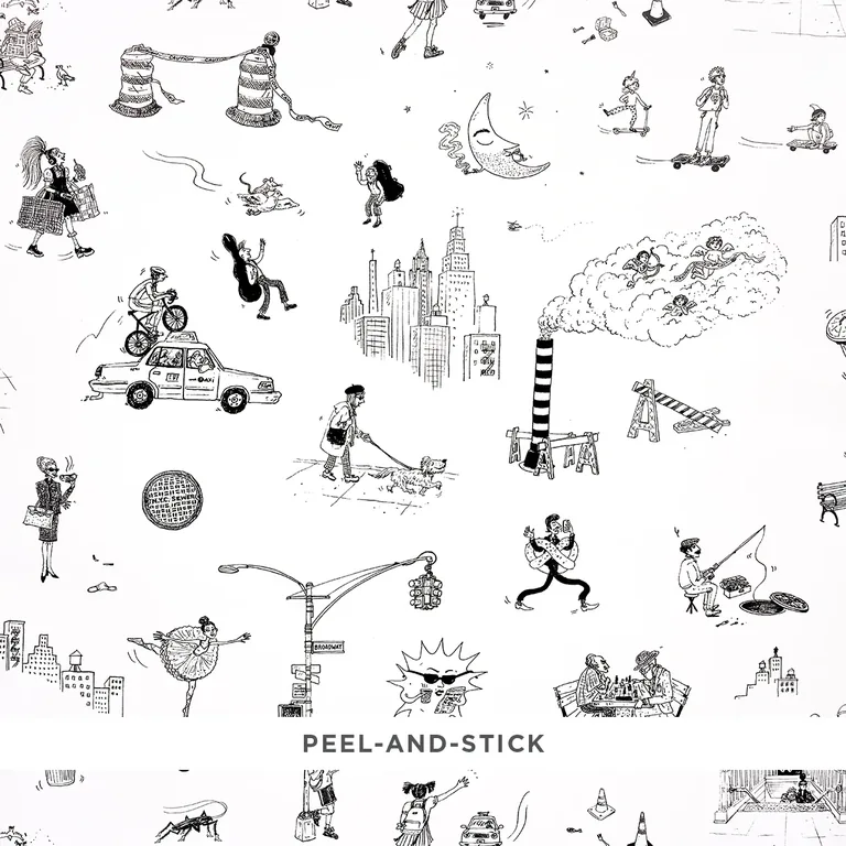 Schumacher JOANA AVILLEZ'S STREET SCENES wallpaper