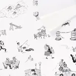 JOANA AVILLEZ'S STREET SCENES BLACK & WHITE Schumacher Wallpaper wallpaper - SKU 5016171