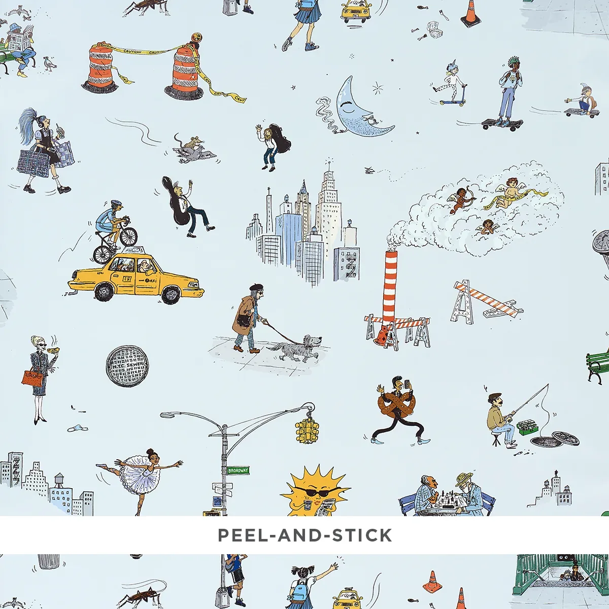 5016172 | JOANA AVILLEZ’S STREET SCENES – MULTICOLOR ON SKY BLUE