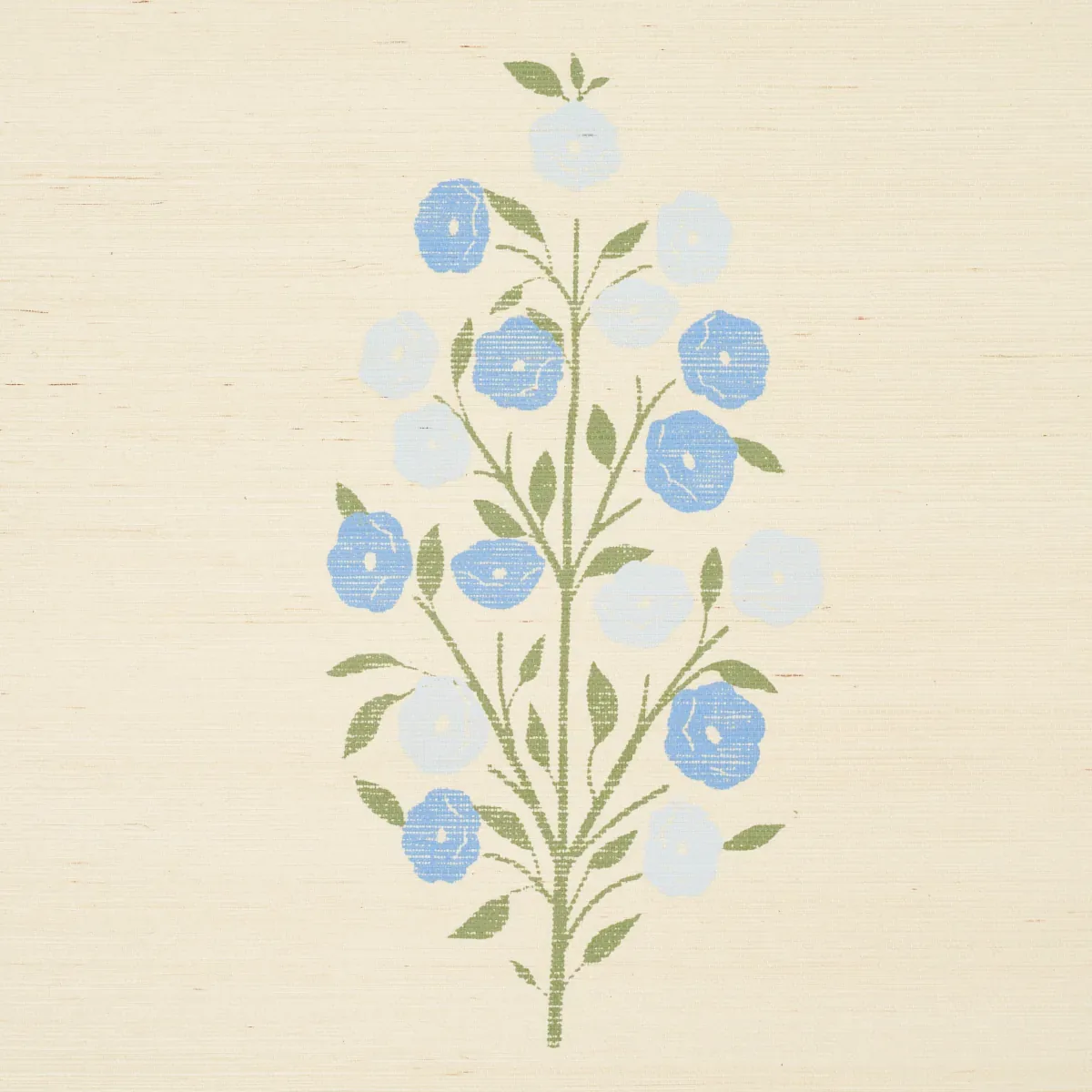 JOSEPHA SISAL BLUE Schumacher Wallpaper wallpaper - SKU 5013710