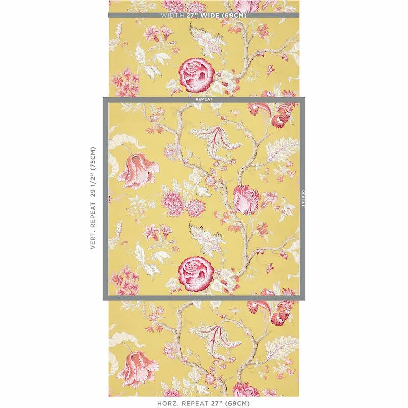 JOSEPHINE OCHRE Schumacher Wallpaper wallpaper - SKU 5012011