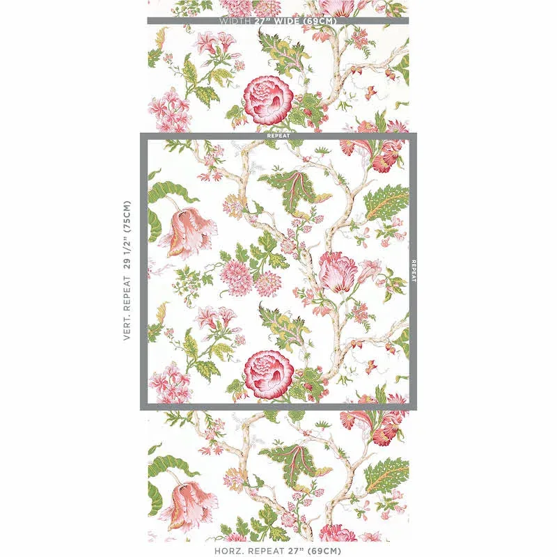 JOSEPHINE PINK Schumacher Wallpaper wallpaper - SKU 5012012