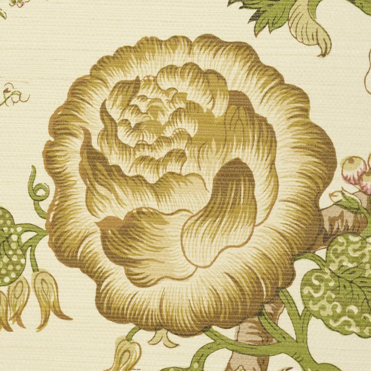 JOSEPHINE SISAL CITRON Schumacher Wallpaper wallpaper - SKU 5016681