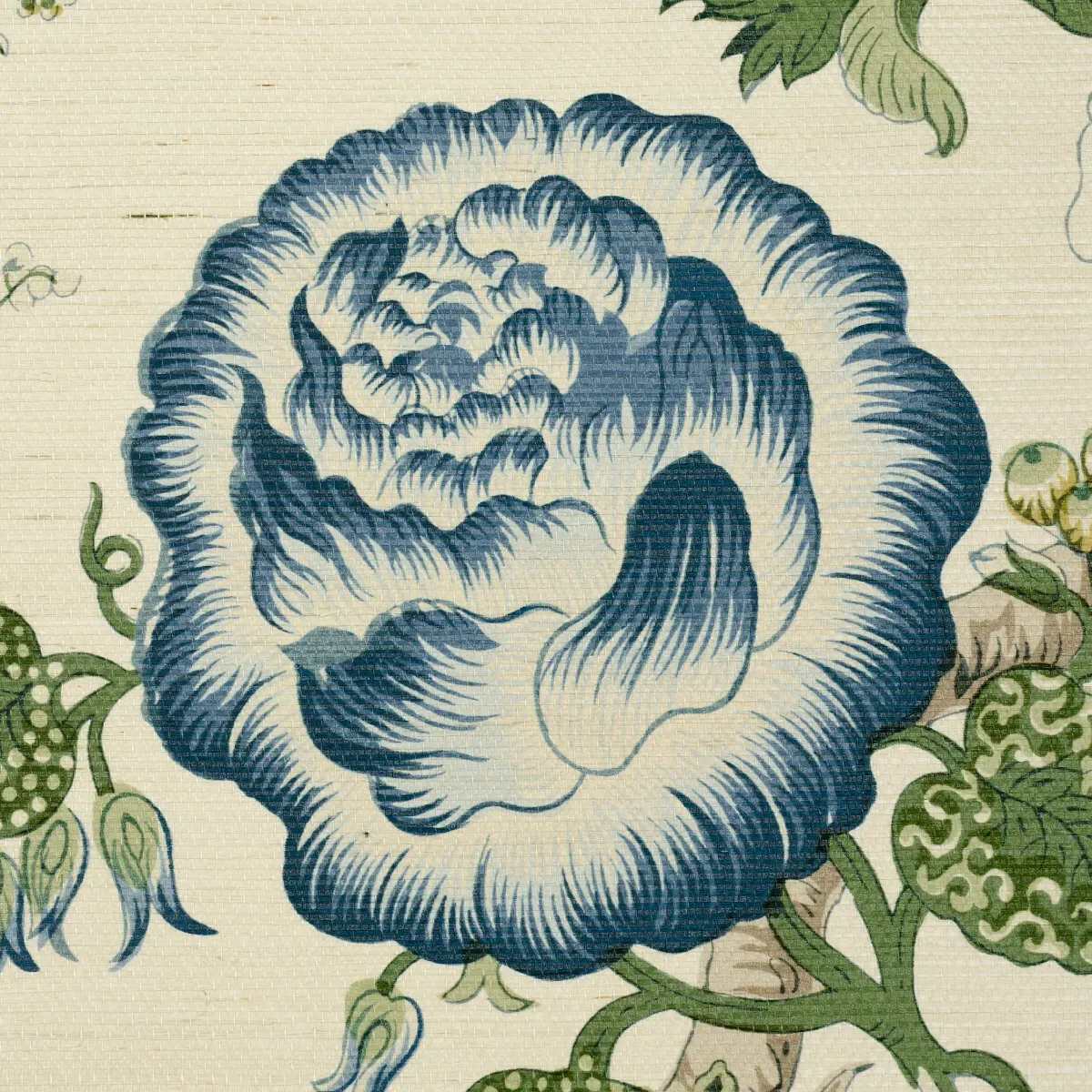 JOSEPHINE SISAL - PEACOCK Schumacher Wallpaper | Wallpaper T JOSEPHINE SISAL PEACOCK Schumacher Wallpaper wallpaper - SKU 5016680