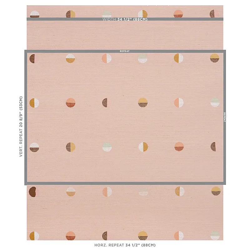 JOSHUA TREE HAND PRINTED SISAL - PETAL Schumacher Wallpaper JOSHUA TREE HAND PRINTED SISAL PETAL Schumacher Wallpaper wallpaper - SKU 5012443