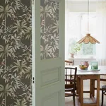 JUNGLE FRIENDS PEWTER GREEN Schumacher Wallpaper wallpaper - SKU 6935