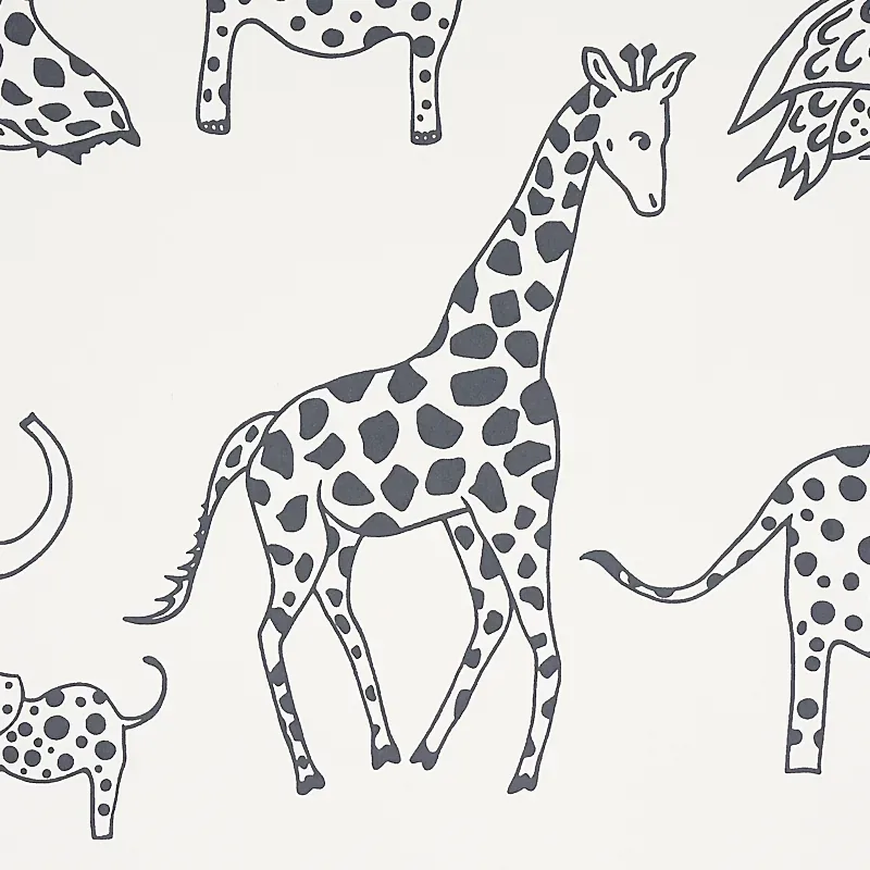 JUNGLE JUBILEE CHARCOAL Schumacher Wallpaper wallpaper - SKU 5012471