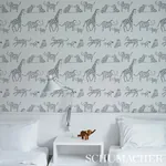 JUNGLE JUBILEE CHARCOAL Schumacher Wallpaper wallpaper - SKU 5012471
