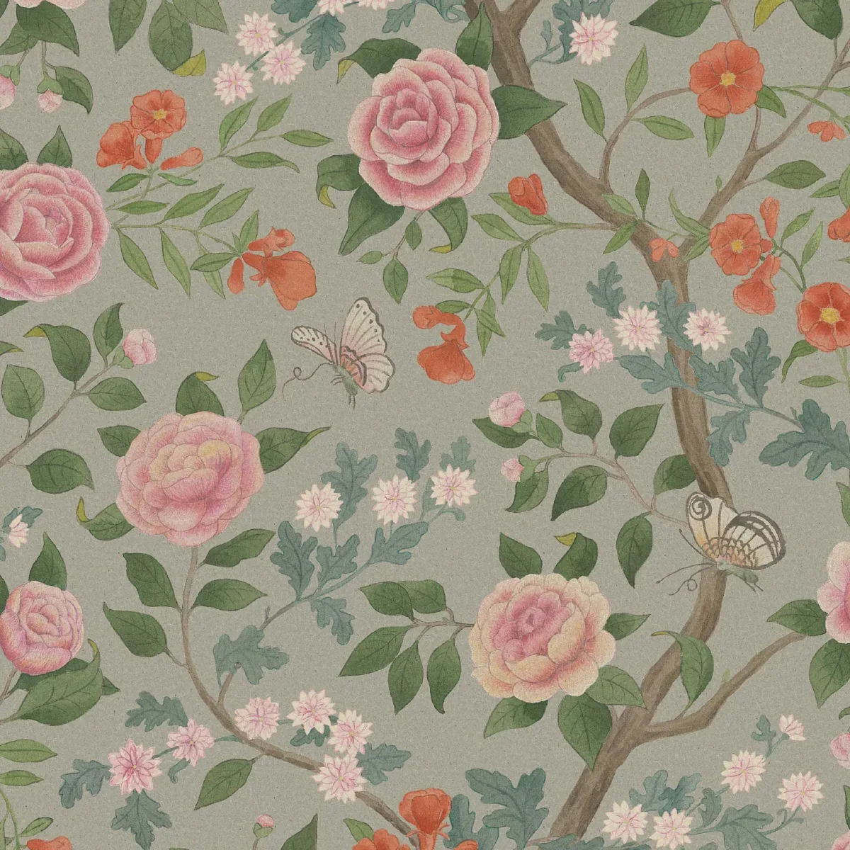 KAMELIA NATURAL Schumacher Wallpaper wallpaper - SKU 5729