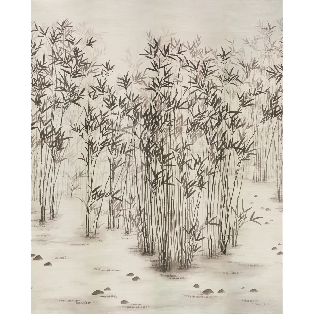 KANJI SISAL PANEL SET INK Schumacher Wallpaper wallpaper - SKU 5011780