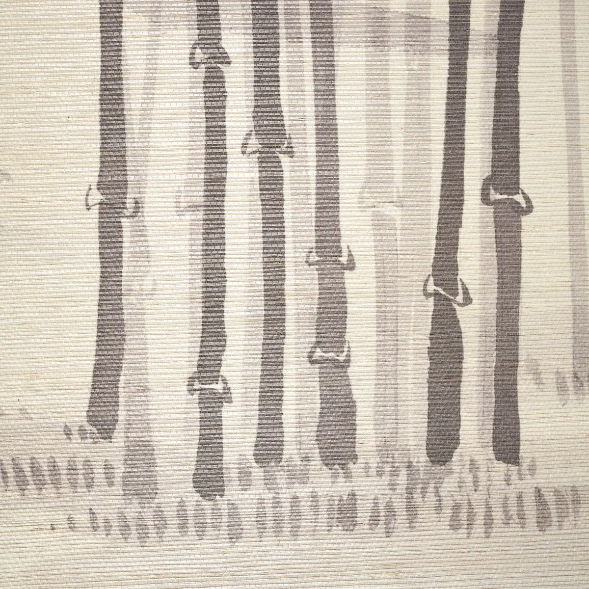 KANJI SISAL PANEL SET INK Schumacher Wallpaper wallpaper - SKU 5011780