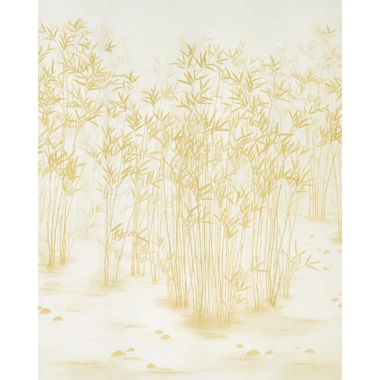 Schumacher KANJI SISAL PANEL SET wallpaper, color OCHRE, SKU 5011781