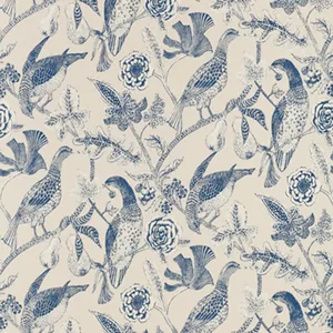 Schumacher KATMANDU wallpaper, color NAVY, SKU 2700201