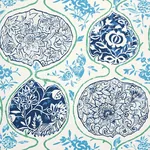 KATSUGI COBALT & TURQUOISE Schumacher Wallpaper wallpaper - SKU 5006961