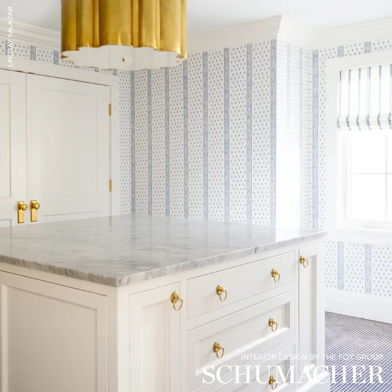 KATSURA STRIPE DELFT Schumacher Wallpaper wallpaper - SKU 5005201