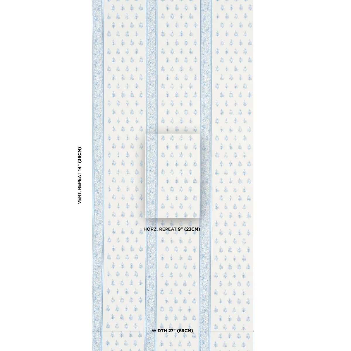 KATSURA STRIPE II CHAMBRAY Schumacher Wallpaper wallpaper - SKU 5015230