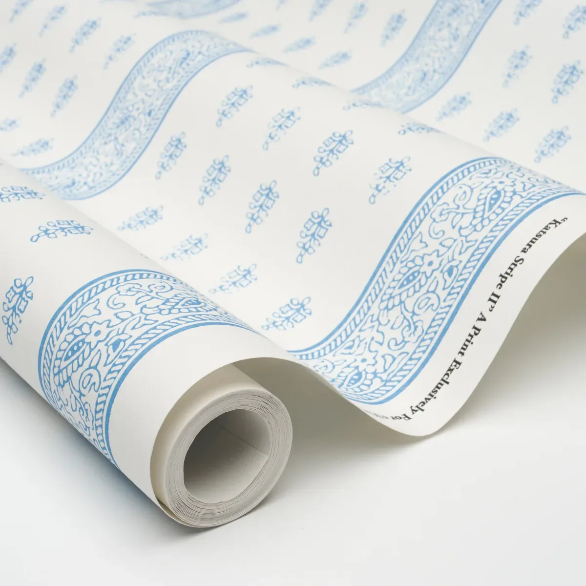 KATSURA STRIPE II CHAMBRAY Schumacher Wallpaper wallpaper - SKU 5015230