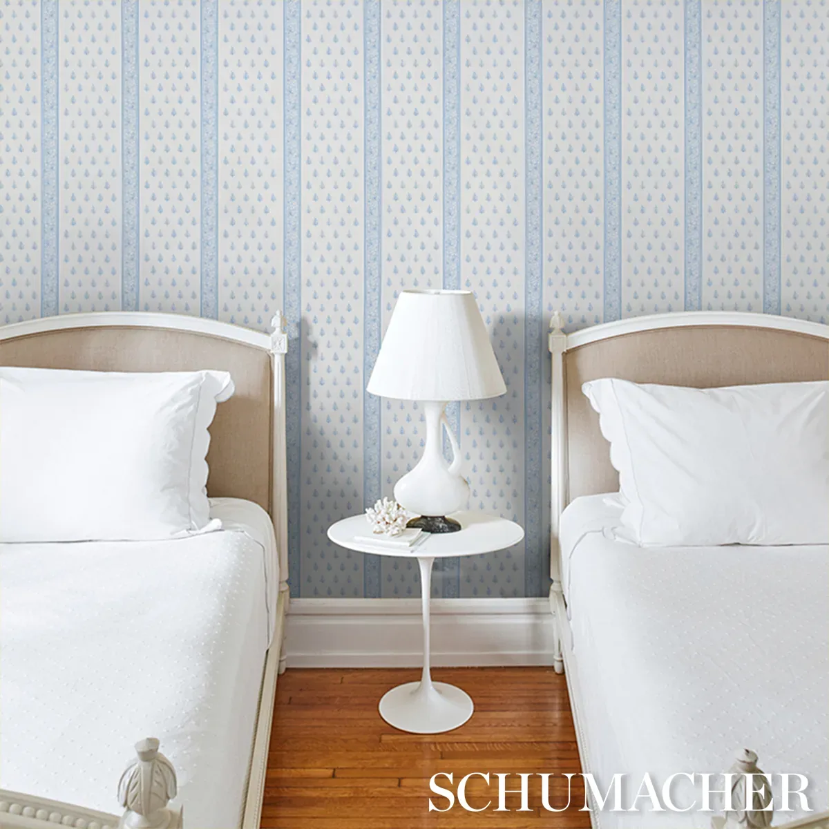 KATSURA STRIPE II CHAMBRAY Schumacher Wallpaper wallpaper - SKU 5015230