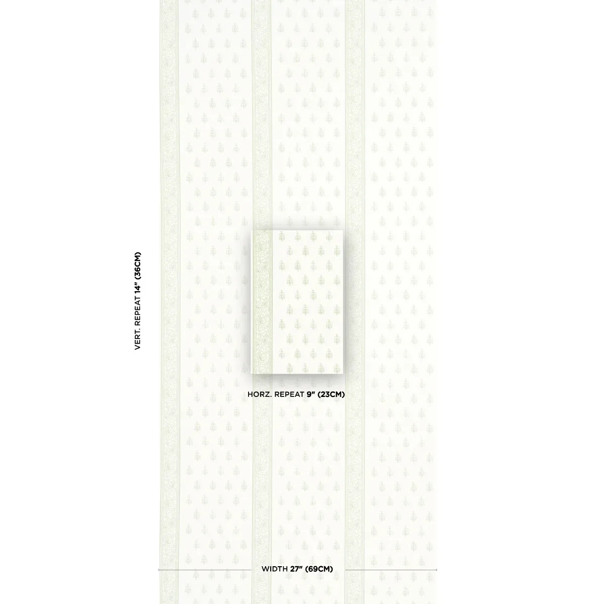 KATSURA STRIPE II LEAF Schumacher Wallpaper wallpaper - SKU 5015231