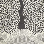 KAYON SISAL PANEL BLACK Schumacher Wallpaper wallpaper - SKU 5013723