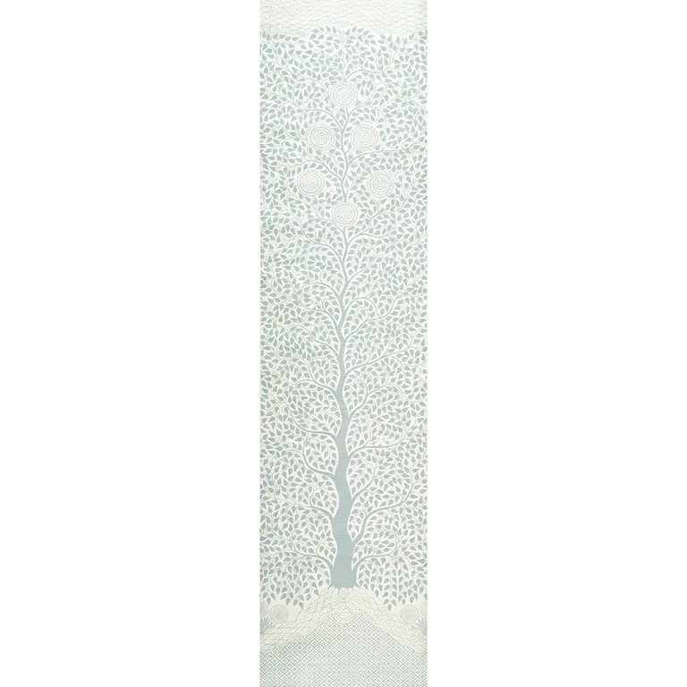 Schumacher KAYON SISAL PANEL wallpaper, color SOFT BLUE, SKU 5013720
