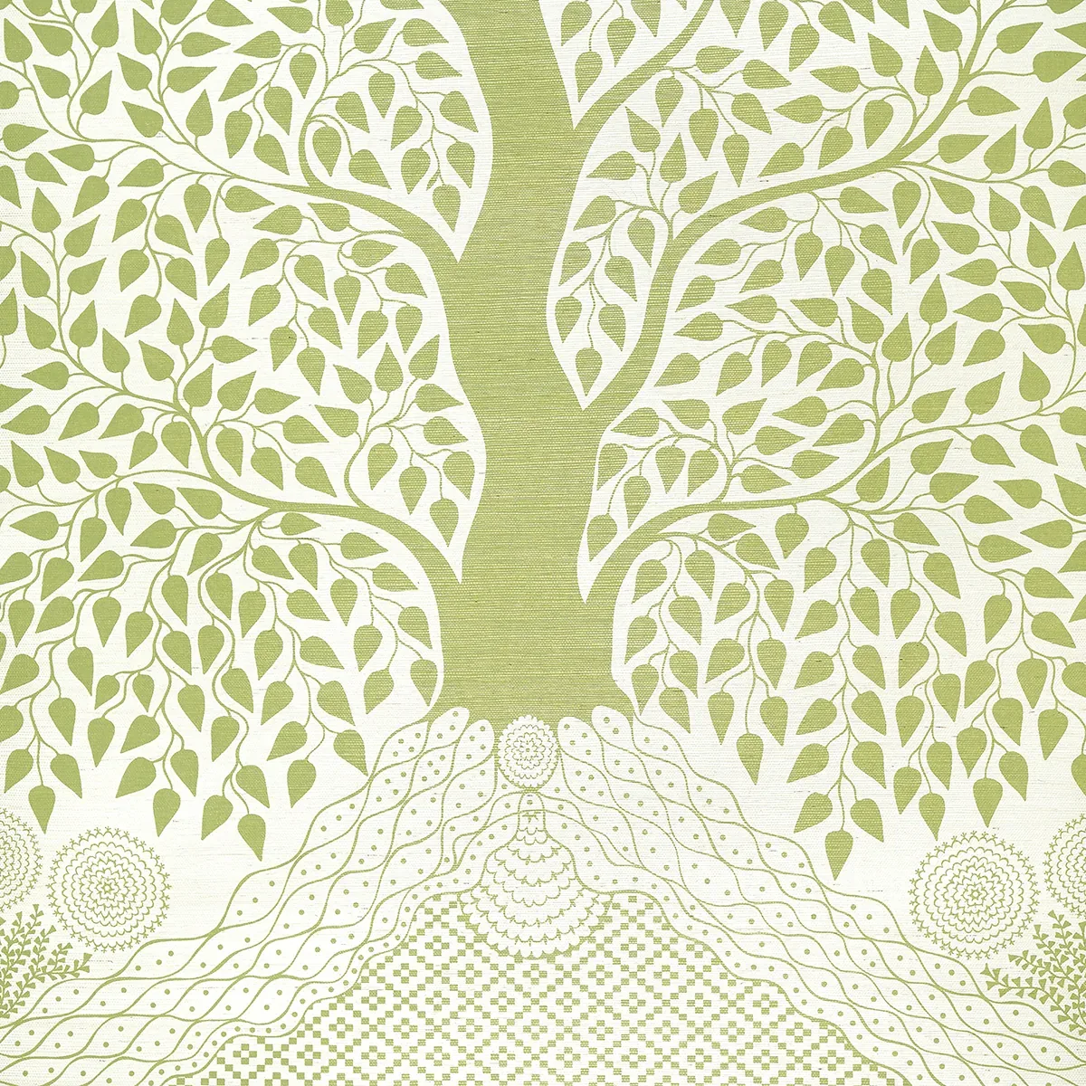 KAYON SISAL PANEL - SOFT GREEN Schumacher Wallpaper | Wallpa KAYON SISAL PANEL SOFT GREEN Schumacher Wallpaper wallpaper - SKU 5013721