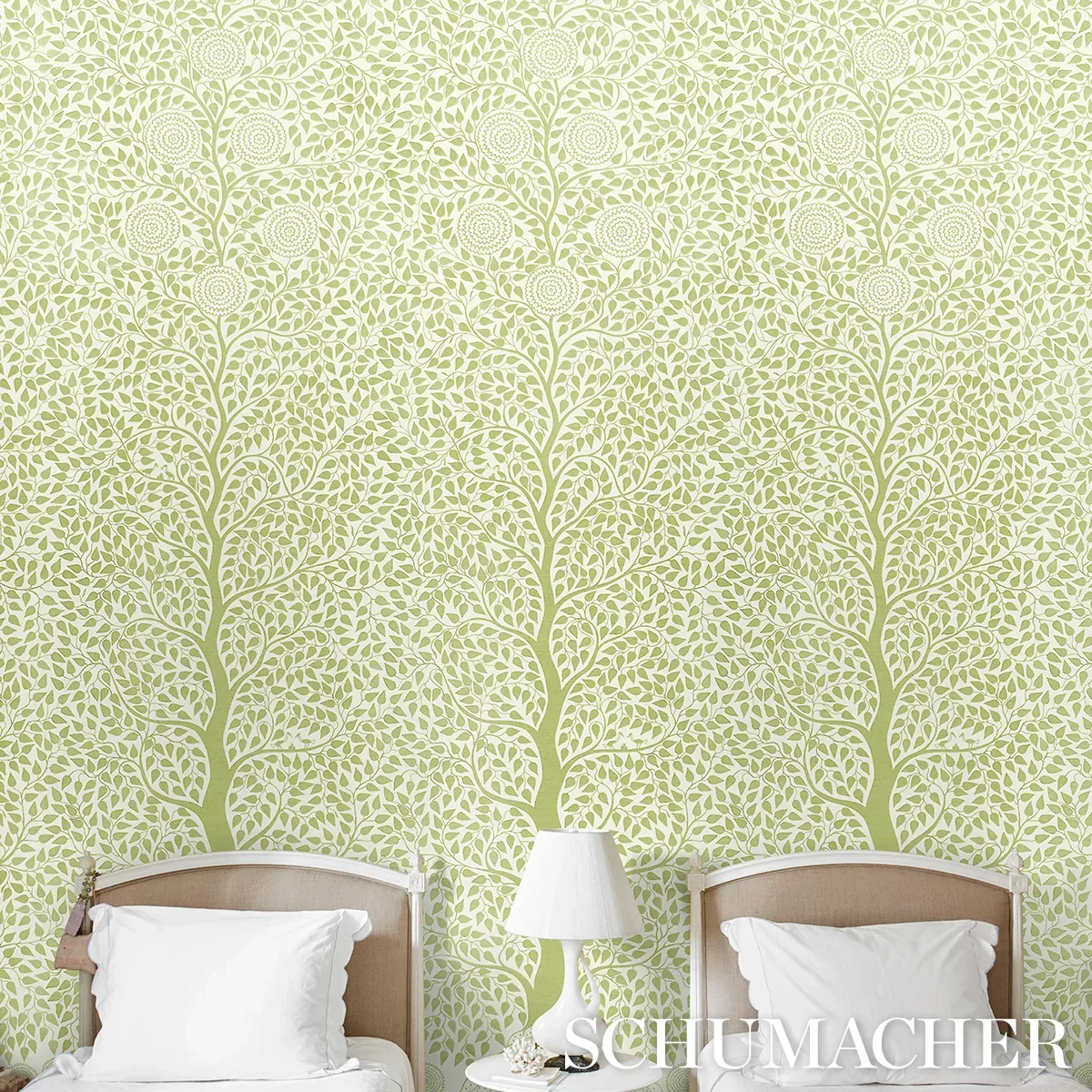 KAYON SISAL PANEL - SOFT GREEN Schumacher Wallpaper | Wallpa KAYON SISAL PANEL SOFT GREEN Schumacher Wallpaper wallpaper - SKU 5013721