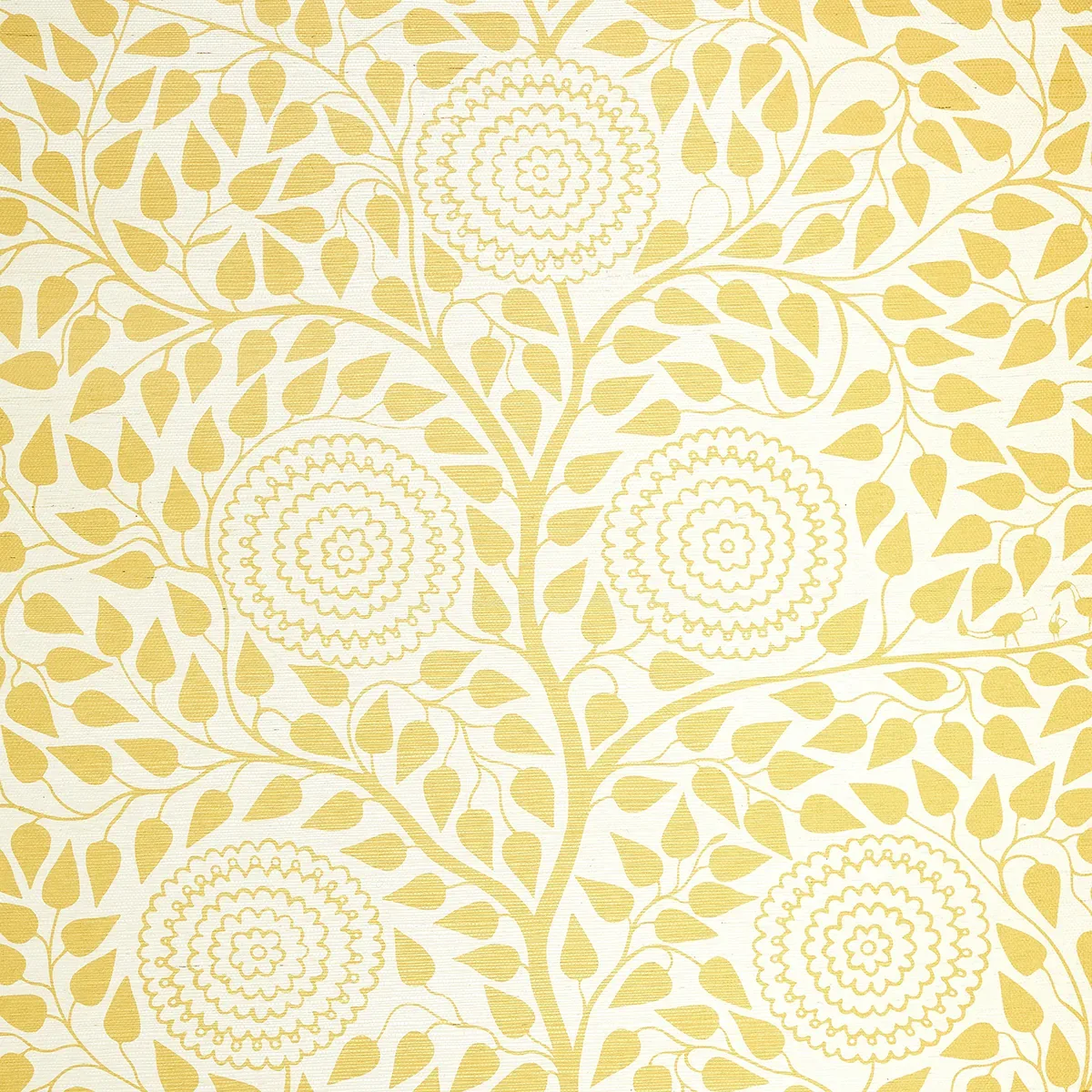 KAYON SISAL PANEL SOFT YELLOW Schumacher Wallpaper wallpaper - SKU 5013722