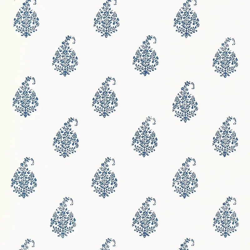 KERALA PAISLEY DELFT Schumacher Wallpaper wallpaper - SKU 5005281