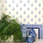 KERALA PAISLEY DELFT Schumacher Wallpaper wallpaper - SKU 5005281