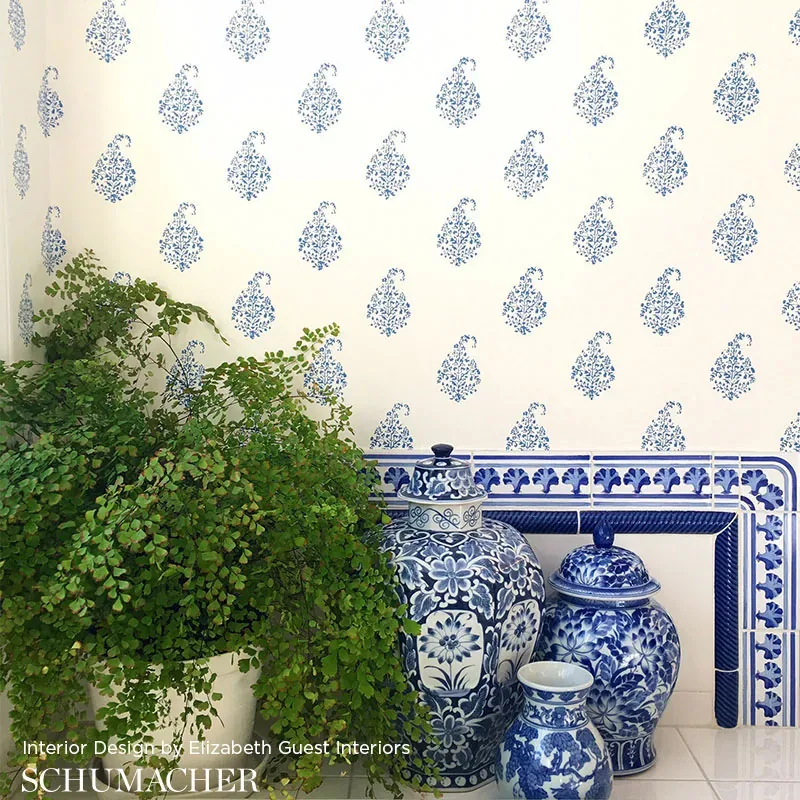 KERALA PAISLEY OYSTER Schumacher Wallpaper wallpaper - SKU 5005280