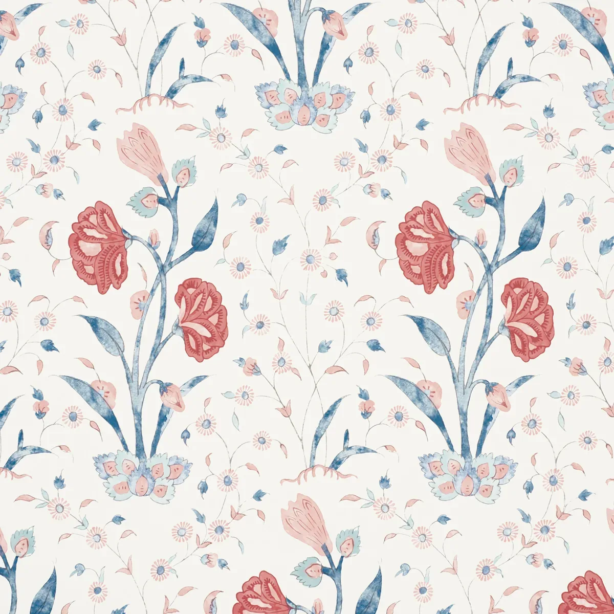 KHILANA FLORAL DELFT & ROSE Schumacher Wallpaper wallpaper - SKU 5009950